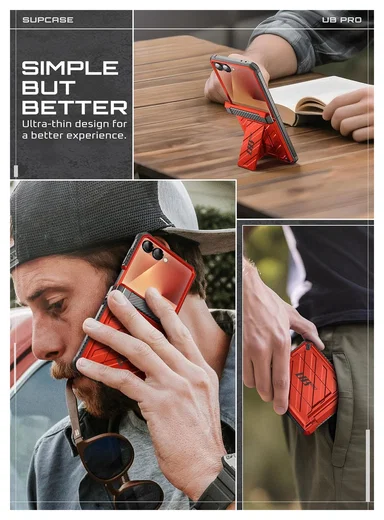 SUPCASE UB Pro Samsung Galaxy Z Flip 7 Hoesje Full Protect Kickstand Rood afbeelding 9