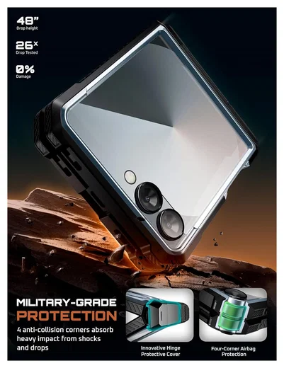 SUPCASE UB Grip Samsung Galaxy Z Flip 7 Hoesje MagSafe Full Protect Blauw afbeelding 3
