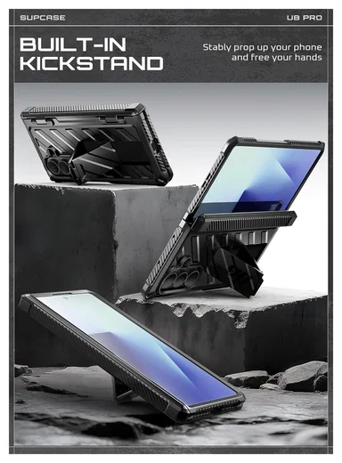 SUPCASE UB Pro Samsung Galaxy Z Fold 7 Hoesje Full Protect Kickstand Zwart afbeelding 4