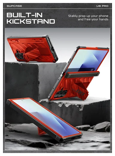 SUPCASE UB Pro Samsung Galaxy Z Fold 7 Hoesje Full Protect Kickstand Rood afbeelding 4