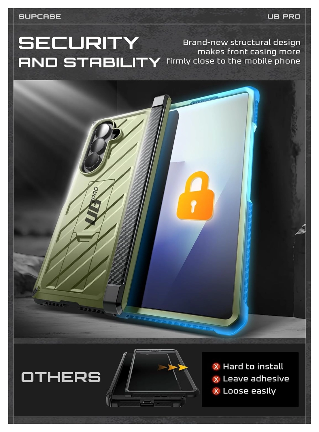 SUPCASE UB Pro Samsung Galaxy Z Fold 7 Hoesje Full Protect Kickstand Groen afbeelding 8