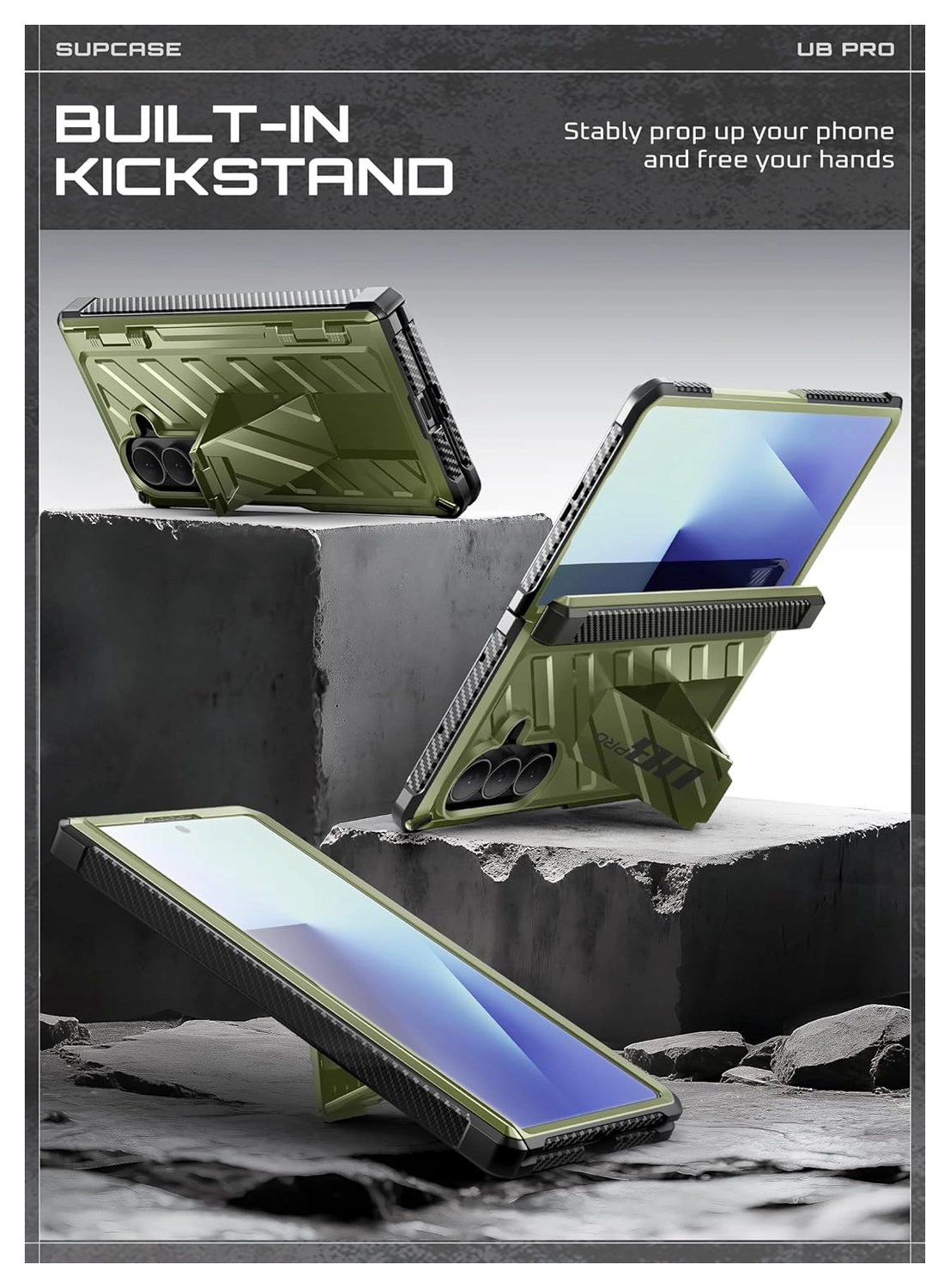 SUPCASE UB Pro Samsung Galaxy Z Fold 7 Hoesje Full Protect Kickstand Groen afbeelding 4