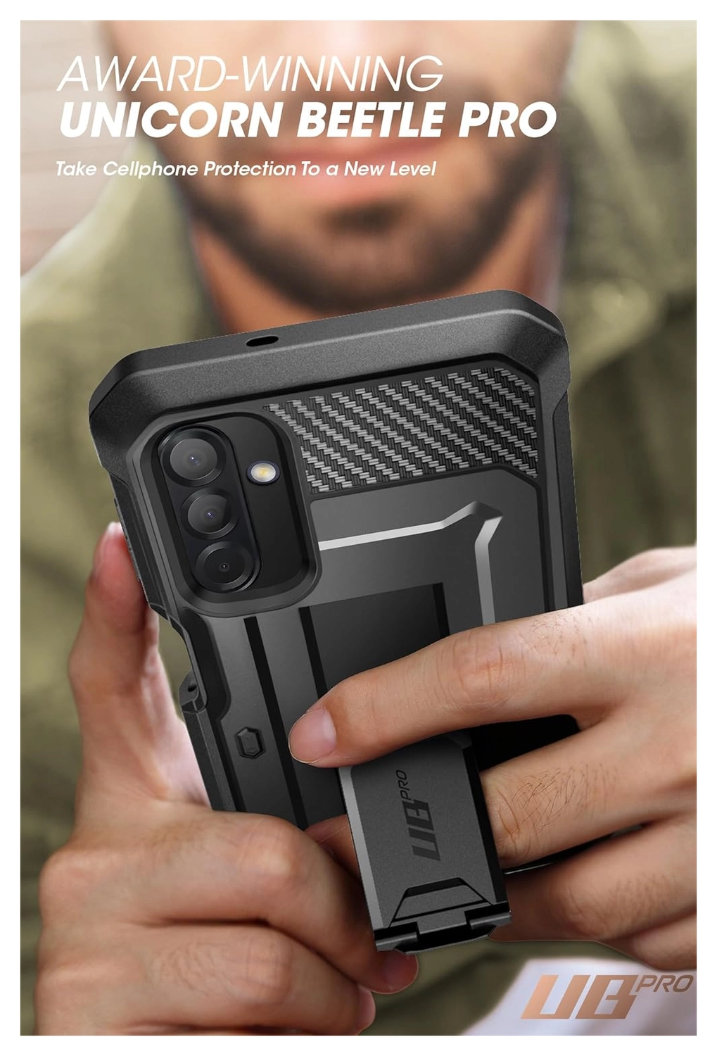 SUPCASE UB Pro Samsung Galaxy A26 Hoesje Full Protect Kickstand Zwart afbeelding 6