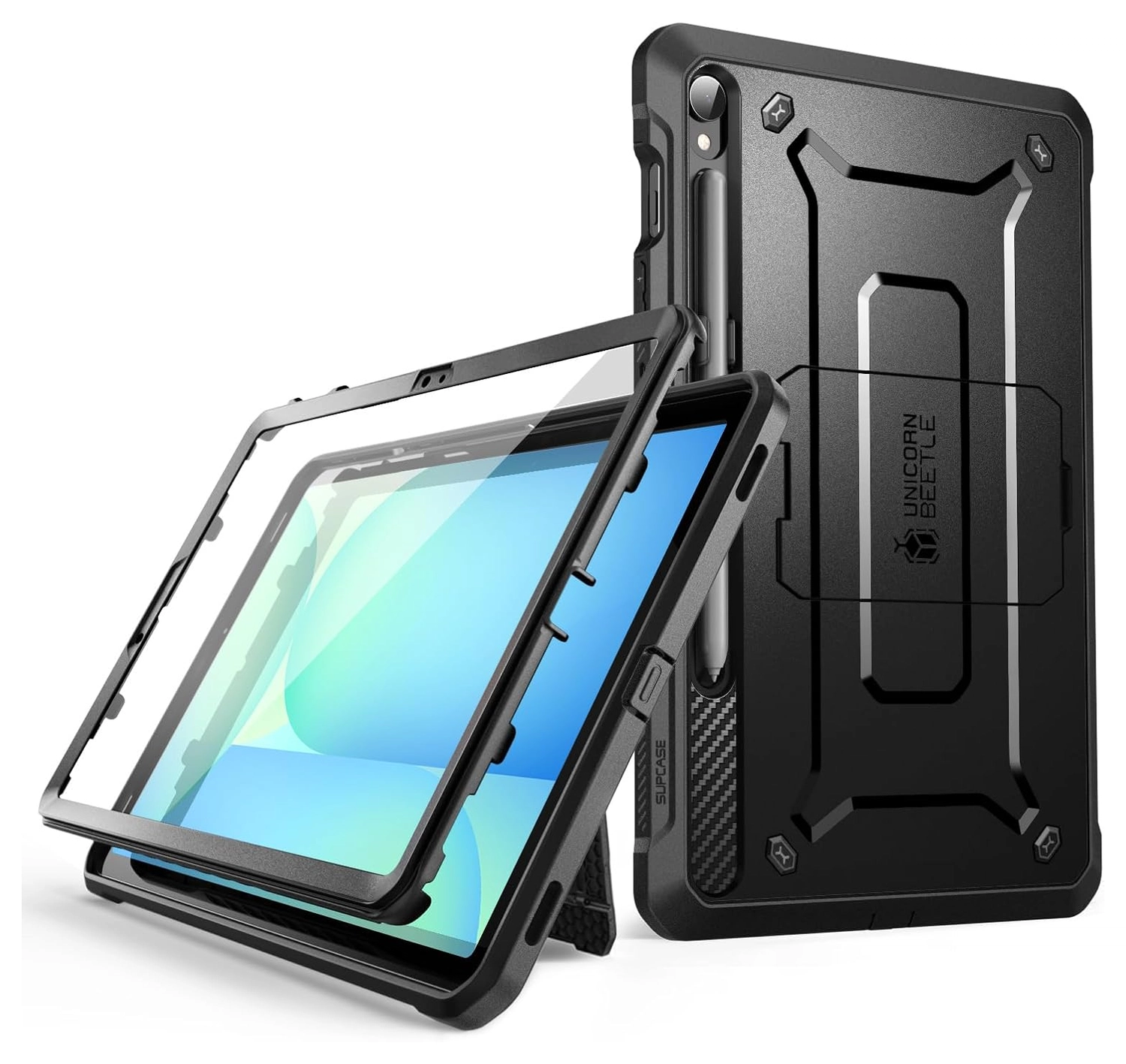 SUPCASE UB Pro Samsung Galaxy Tab S10 FE/S9 FE Hoes Full Protect Kickstand Zwart afbeelding 1