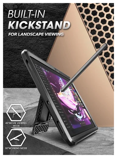 SUPCASE UB Pro Samsung Galaxy Tab S10 FE Plus Hoes Full Protect Kickstand Zwart afbeelding 5