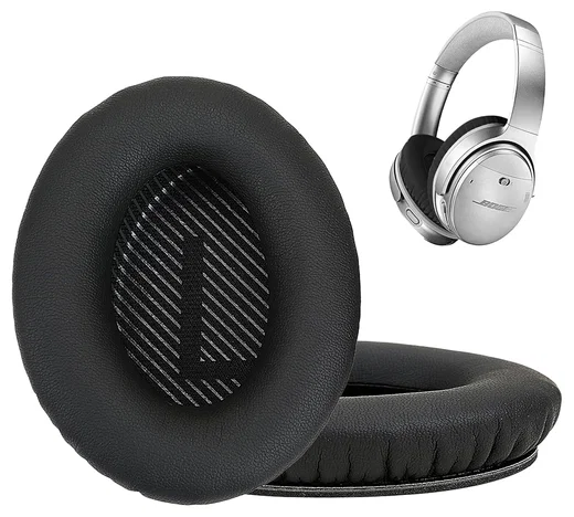 SBG Oorkussens Bose QC15/25/35/AE2 Vervangende Hoofdkussens Zwart afbeelding 3