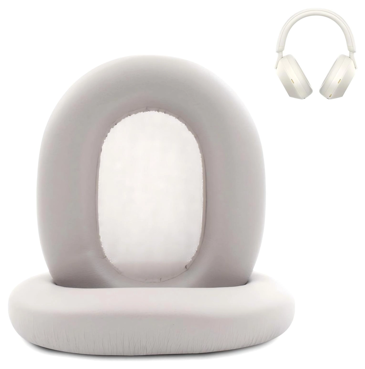 SBG Sony WH-1000XM5 Koptelefoon Vervangende Hoofdkussens Beige afbeelding 2