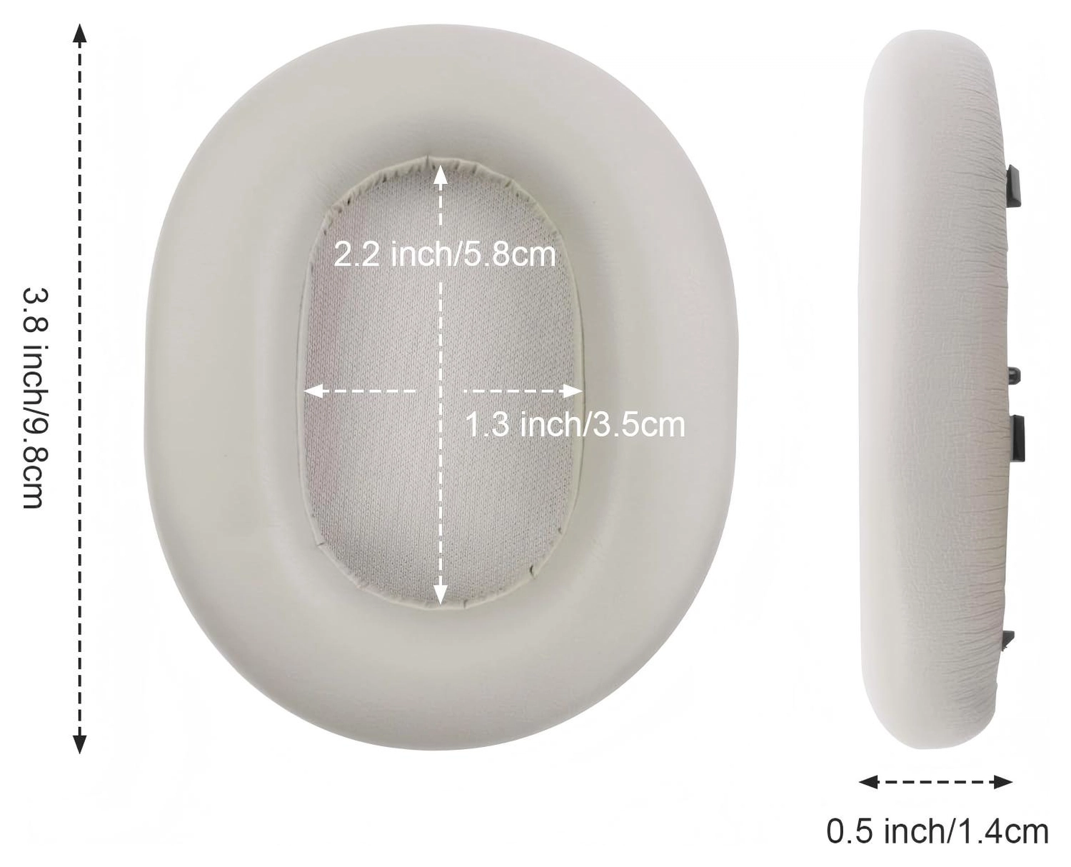 SBG Sony WH-1000XM5 Koptelefoon Vervangende Hoofdkussens Beige afbeelding 4