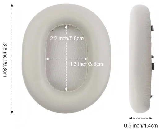 SBG Sony WH-1000XM5 Koptelefoon Vervangende Hoofdkussens Beige afbeelding 4