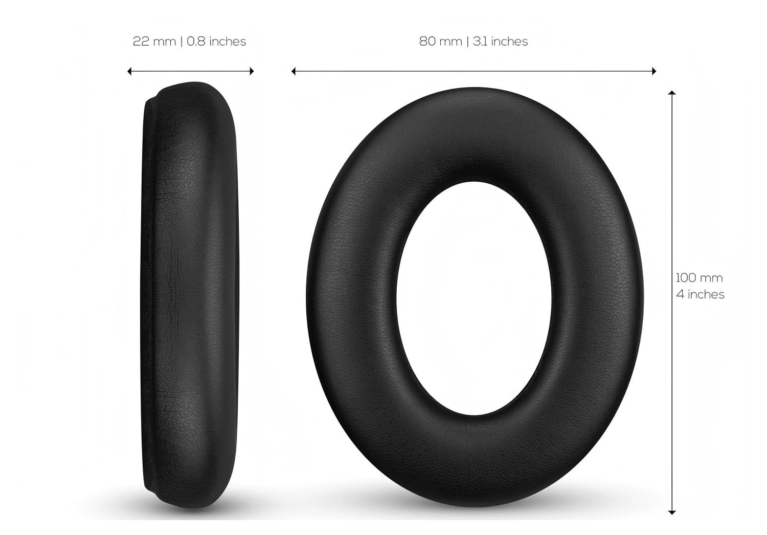 SBG Sennheiser Momentum 4.0 Koptelefoon Vervangende Hoofdkussens Zwart afbeelding 7