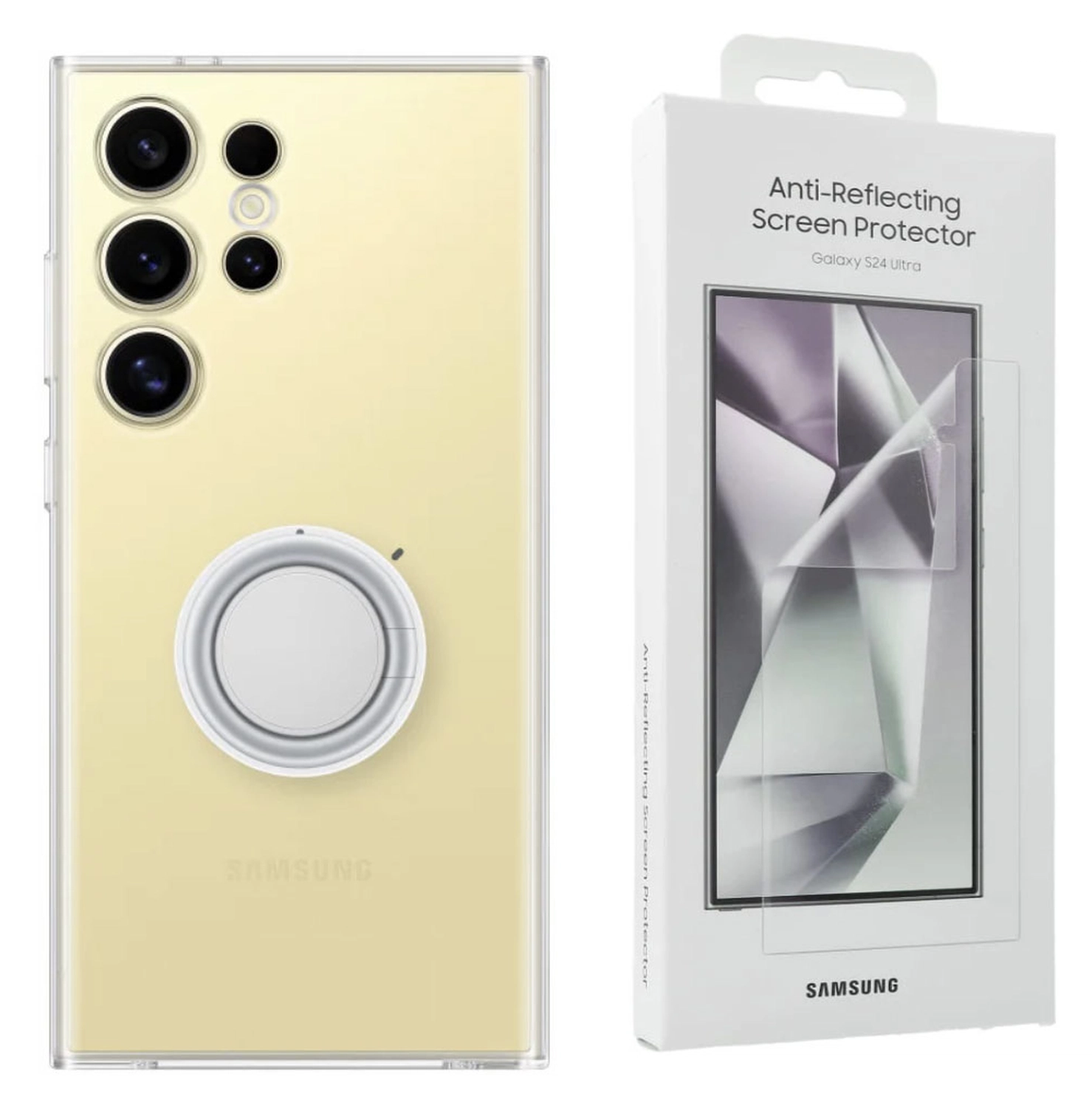 Origineel Samsung S24 Ultra Bundel - Clear Case Hoesje + Screen Protect afbeelding 1