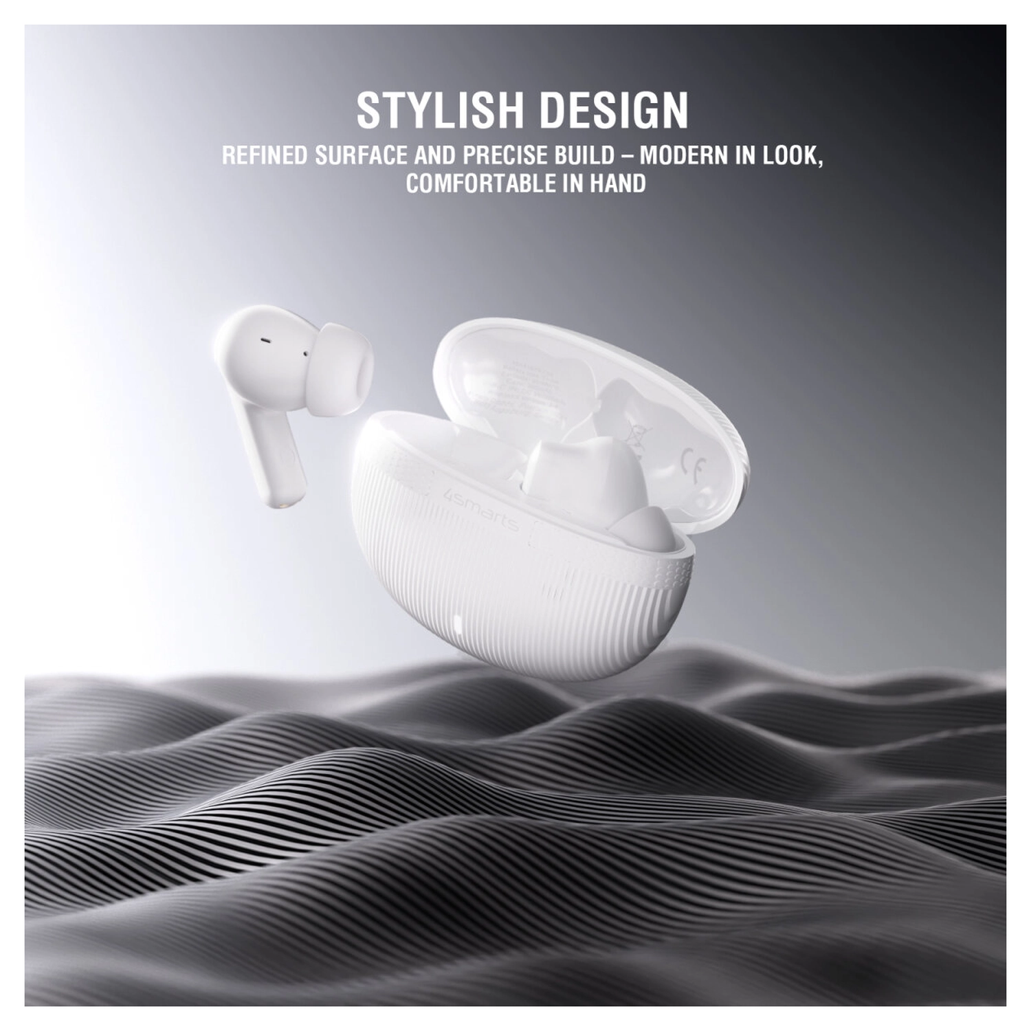 4smarts SkyBuds Pro Draadloze Oordopjes Noise Cancelling Oortjes Wit afbeelding 6