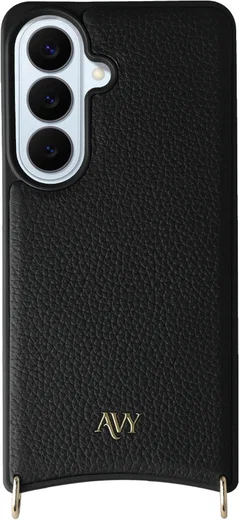 AVY Samsung Galaxy S26 Plus Hoesje met Koord Haakjes MagSafe Leer Zwart afbeelding 9