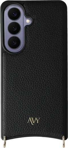 AVY Samsung Galaxy S26 Plus Hoesje met Koord Haakjes MagSafe Leer Zwart afbeelding 10