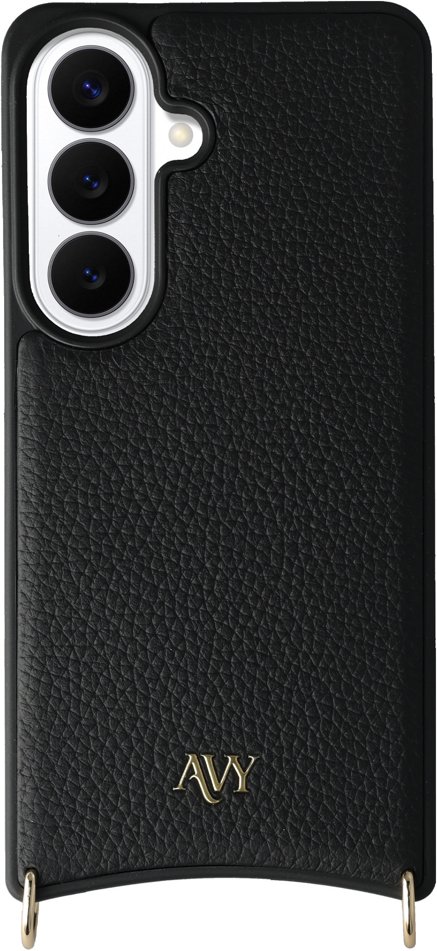 AVY Samsung Galaxy S26 Plus Hoesje met Koord Haakjes MagSafe Leer Zwart afbeelding 1