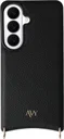 AVY Samsung Galaxy S26 Plus Hoesje met Koord Haakjes MagSafe Leer Zwart
