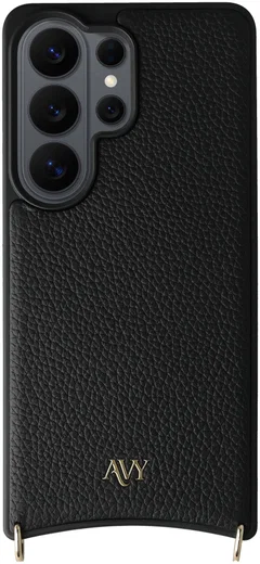 AVY Samsung Galaxy S26 Ultra Hoesje met Koord Haakjes MagSafe Leer Zwart afbeelding 9