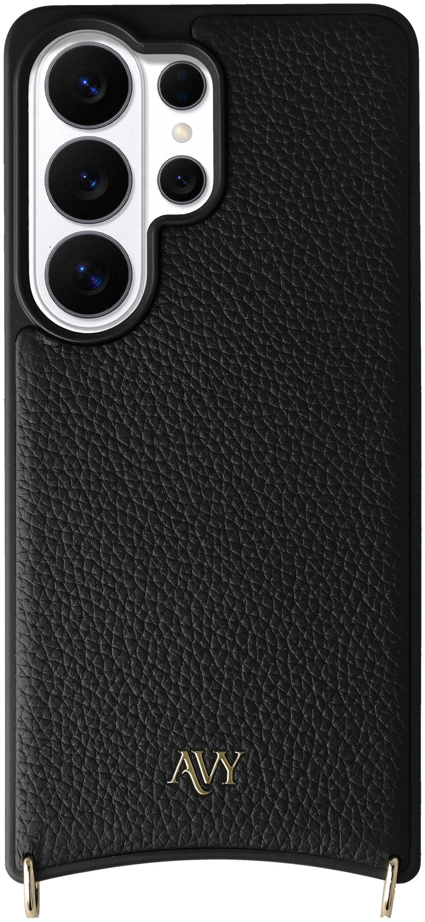 AVY Samsung Galaxy S26 Ultra Hoesje met Koord Haakjes MagSafe Leer Zwart afbeelding 1