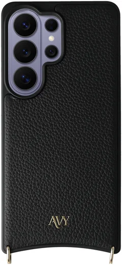 AVY Samsung Galaxy S26 Ultra Hoesje met Koord Haakjes MagSafe Leer Zwart afbeelding 11