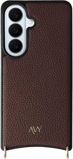 AVY Samsung Galaxy S26 Hoesje met Koord Haakjes MagSafe Leer Chocolate afbeelding 11