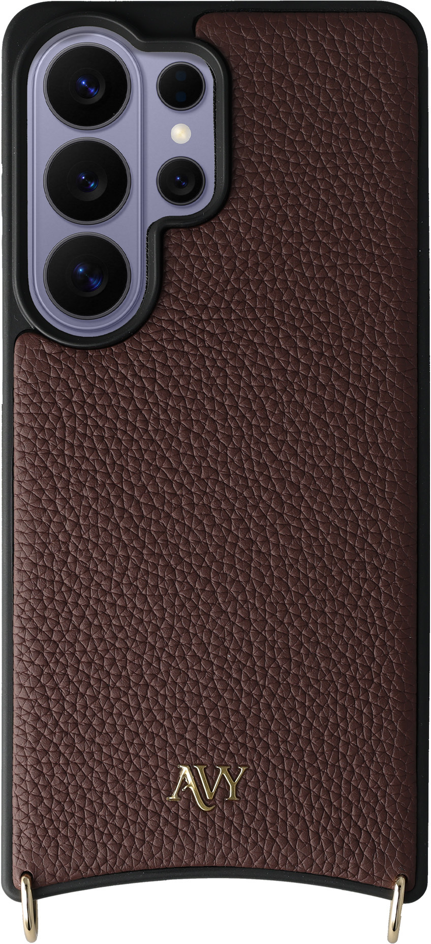 AVY Samsung Galaxy S26 Ultra Hoesje met Koord Haakjes MagSafe Leer Chocolate afbeelding 11