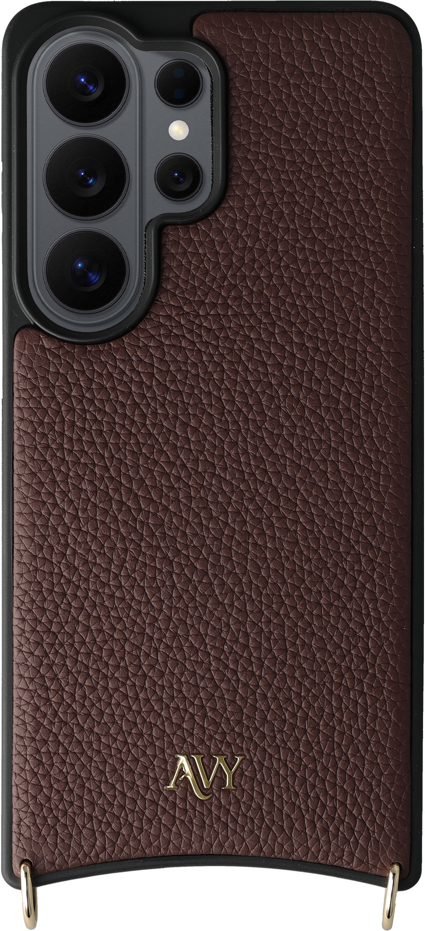 AVY Samsung Galaxy S26 Ultra Hoesje met Koord Haakjes MagSafe Leer Chocolate afbeelding 9
