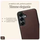 AVY Samsung Galaxy S25 / S24 Hoesje met Koord Haakjes MagSafe Leer Chocolate afbeelding 6
