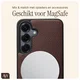 AVY Samsung S25 Plus / S24 Plus Hoesje met Koord Haakjes MagSafe Leer Chocolate afbeelding 7