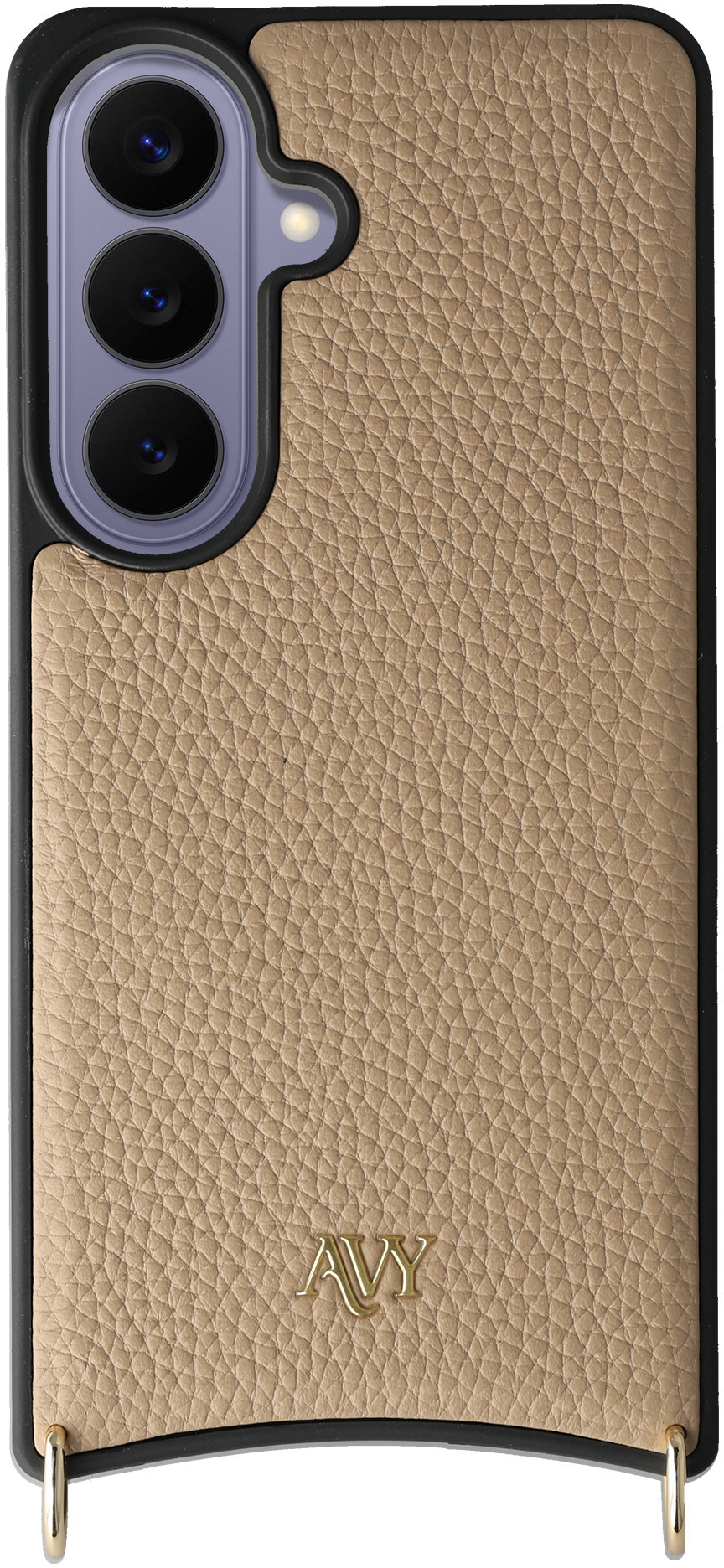 AVY Samsung Galaxy S26 Plus Hoesje met Koord Haakjes MagSafe Leer Beige afbeelding 11