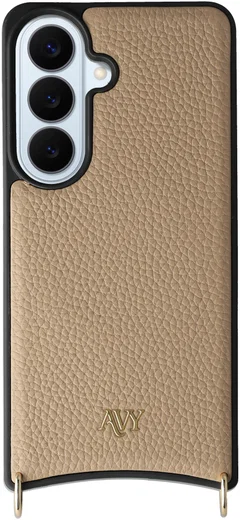 AVY Samsung Galaxy S26 Plus Hoesje met Koord Haakjes MagSafe Leer Beige afbeelding 10