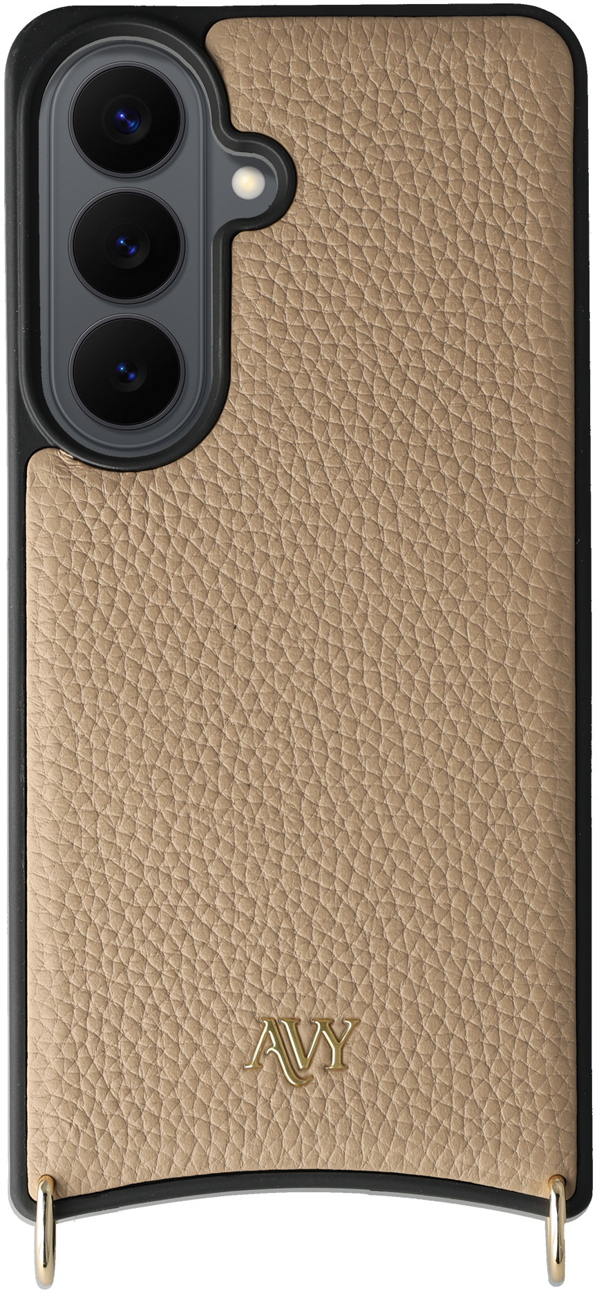 AVY Samsung Galaxy S26 Hoesje met Koord Haakjes MagSafe Leer Beige afbeelding 9