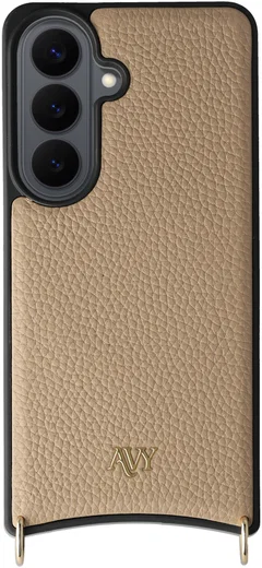 AVY Samsung Galaxy S26 Hoesje met Koord Haakjes MagSafe Leer Beige afbeelding 9