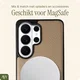 AVY Samsung Galaxy S26 Ultra Hoesje met Koord Haakjes MagSafe Leer Beige afbeelding 2