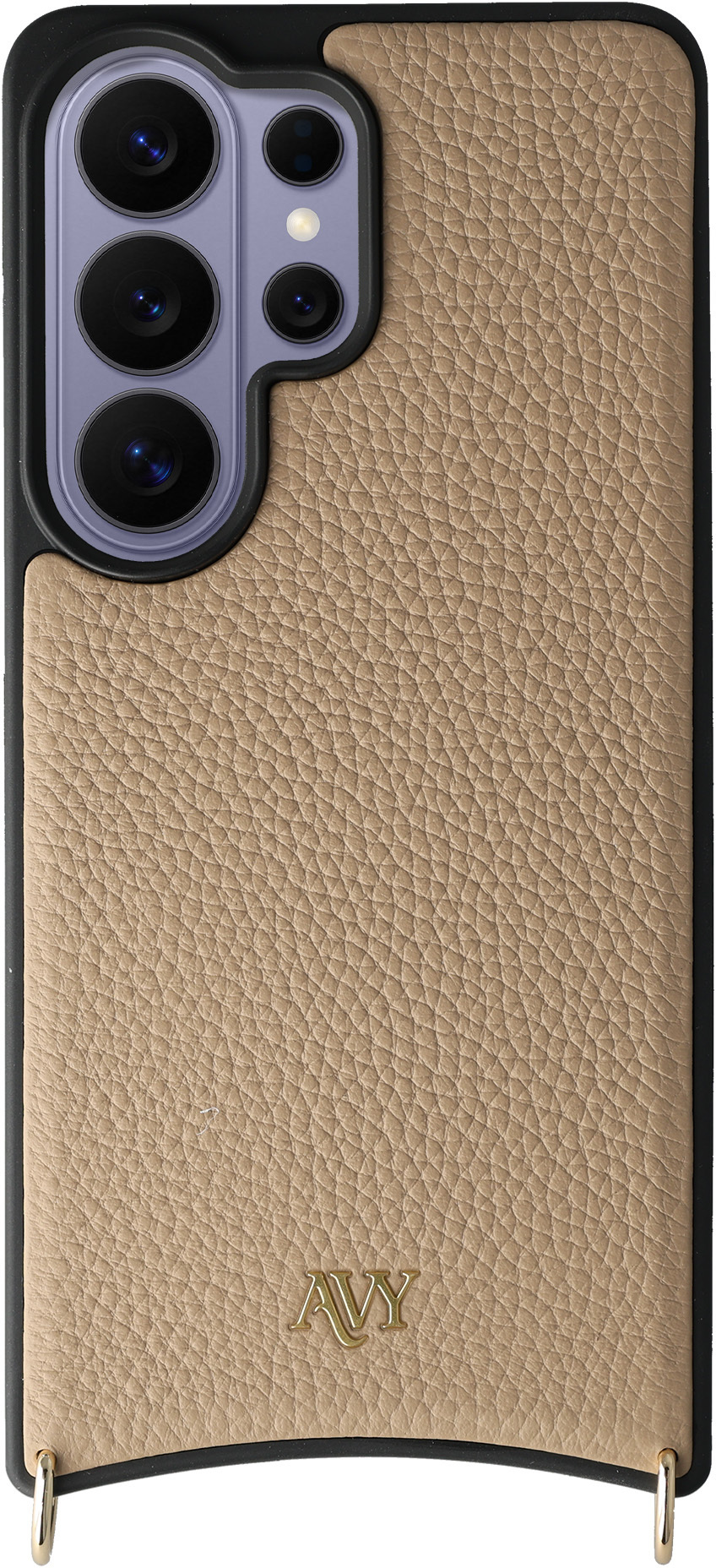AVY Samsung Galaxy S26 Ultra Hoesje met Koord Haakjes MagSafe Leer Beige afbeelding 11