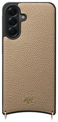 AVY Samsung Galaxy A56 Hoesje met Koord Haakjes MagSafe Leer Beige afbeelding