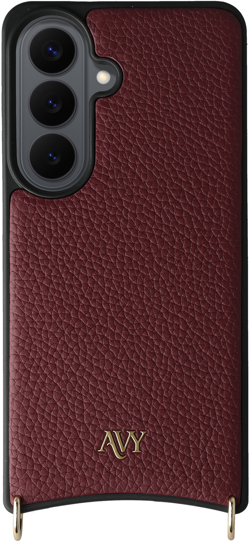 AVY Samsung Galaxy S26 Hoesje met Koord Haakjes MagSafe Leer Burgundy afbeelding 10