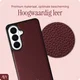 AVY Samsung Galaxy S26 Hoesje met Koord Haakjes MagSafe Leer Burgundy afbeelding 4