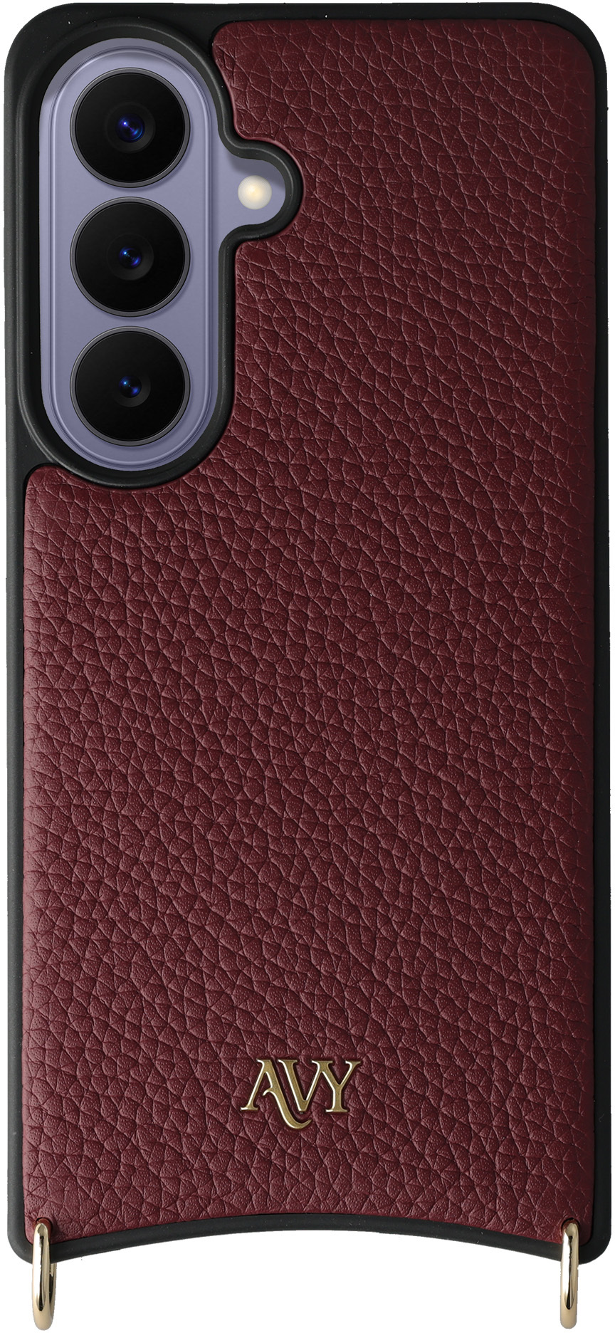 AVY Samsung Galaxy S26 Hoesje met Koord Haakjes MagSafe Leer Burgundy afbeelding 11