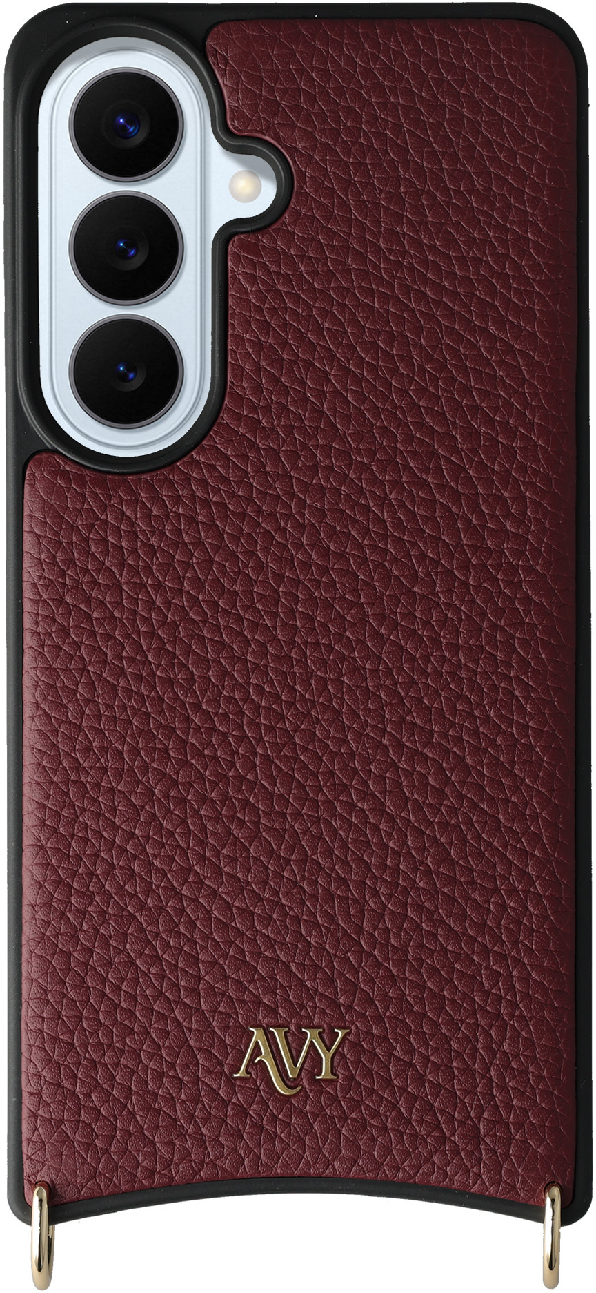 AVY Samsung Galaxy S26 Hoesje met Koord Haakjes MagSafe Leer Burgundy afbeelding 9