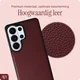 AVY Samsung Galaxy S26 Ultra Hoesje met Koord Haakjes MagSafe Leer Burgundy afbeelding 4