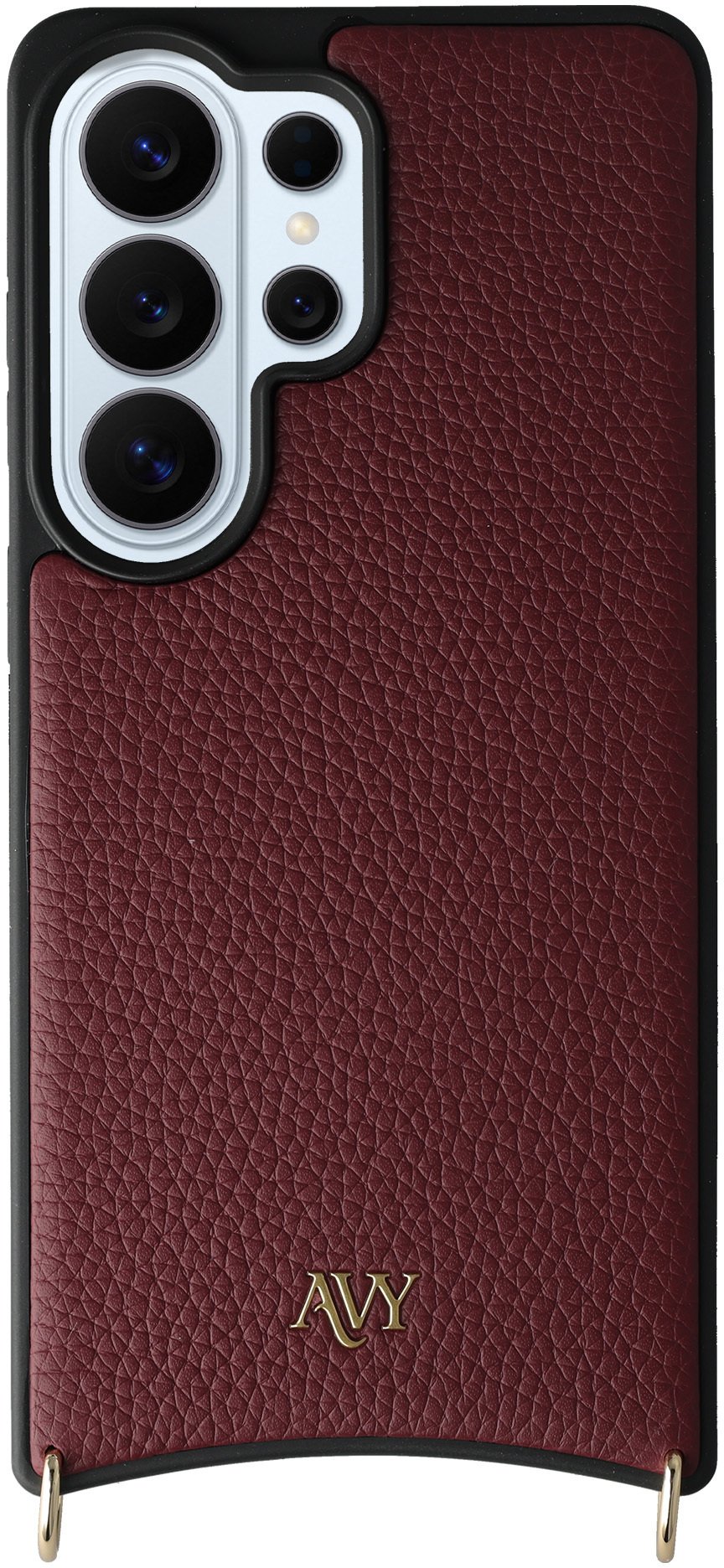 AVY Samsung Galaxy S26 Ultra Hoesje met Koord Haakjes MagSafe Leer Burgundy afbeelding 11