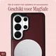 AVY Samsung Galaxy S26 Ultra Hoesje met Koord Haakjes MagSafe Leer Burgundy afbeelding 2