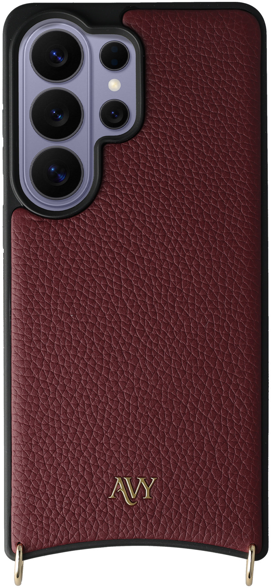 AVY Samsung Galaxy S26 Ultra Hoesje met Koord Haakjes MagSafe Leer Burgundy afbeelding 9