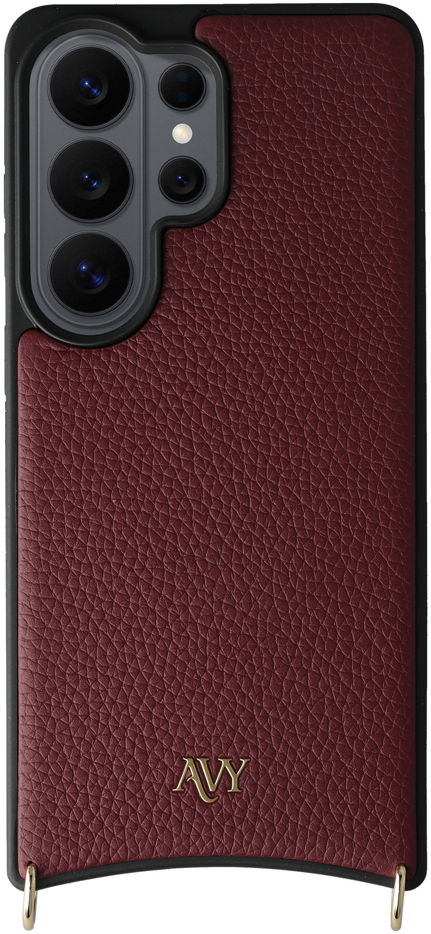 AVY Samsung Galaxy S26 Ultra Hoesje met Koord Haakjes MagSafe Leer Burgundy afbeelding 10