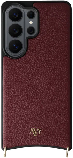 AVY Samsung Galaxy S26 Ultra Hoesje met Koord Haakjes MagSafe Leer Burgundy afbeelding 10