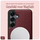 AVY Samsung S25 Plus / S24 Plus Hoesje met Koord Haakjes MagSafe Leer Burgundy afbeelding 8