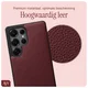 AVY Samsung Galaxy S25 Ultra Hoesje met Koord Haakjes MagSafe Leer Burgundy afbeelding 7