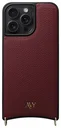 AVY Apple iPhone 15 Pro Max Hoesje met Koord Haakjes MagSafe Leer Burgundy