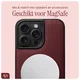 AVY Apple iPhone 15 Pro Max Hoesje met Koord Haakjes MagSafe Leer Burgundy afbeelding 9