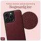AVY Apple iPhone 14 Pro Max Hoesje met Koord Haakjes MagSafe Leer Burgundy afbeelding 8